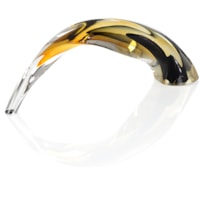 Handblown Black and Amber Arch Sculpture II