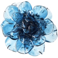 Cerulean Glass Flower Wall Art