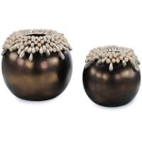 Brigid Vases, Set of 2 Bronze