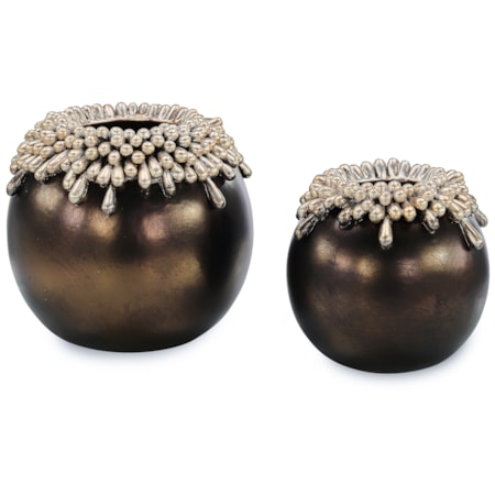 Brigid Vases, Set of 2 Bronze