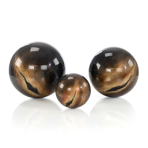 A Set of Three Decorative Lacero Balls
