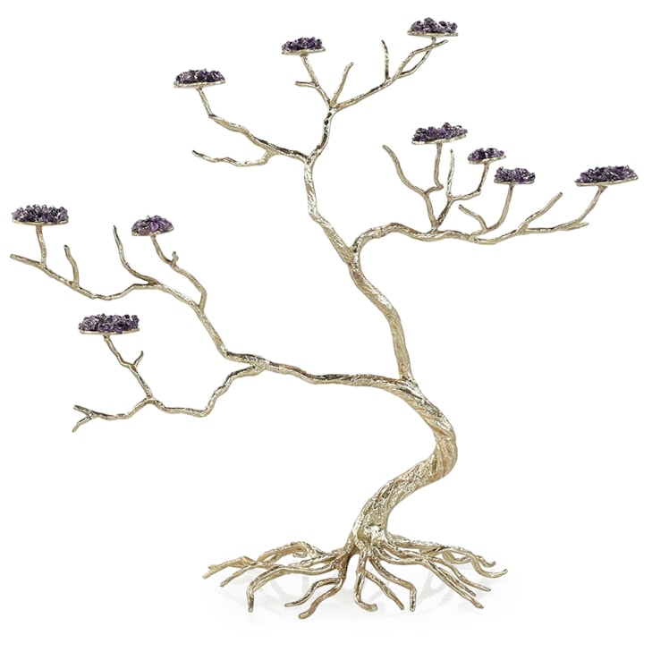 John-Richard Accessories & Botanicals Crystal Canopy Sculpture, Brass