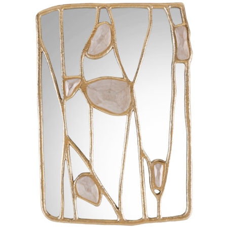 Embellished Branches Mirror, Gold