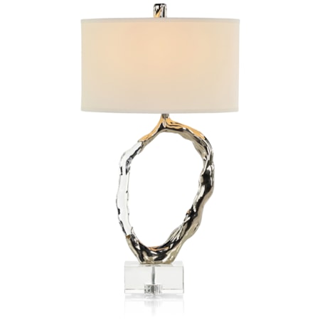 Metallic Ice Table Lamp, Silver