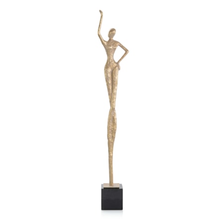 Posing Female Gold Sculpture I
