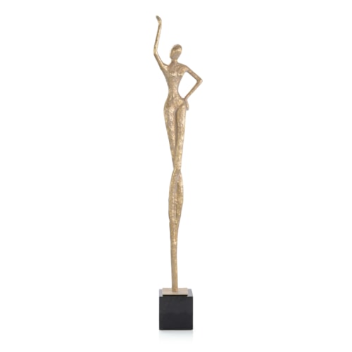 Posing Female Gold Sculpture I