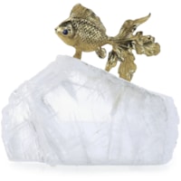 Fantail Goldfish Sculpture on Selenite II