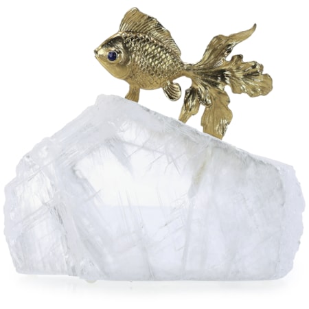 Fantail Goldfish Sculpture on Selenite II