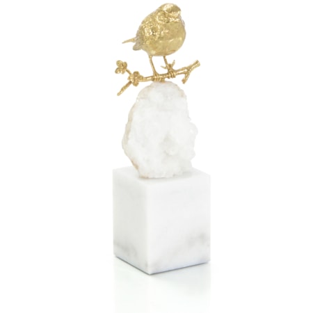Brass Bird and Quartz Sculpture II