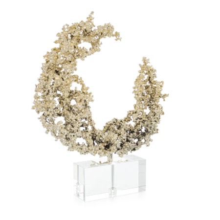 Lunar Embrace Sculpture on Crystal