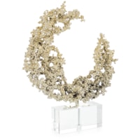 Lunar Embrace Sculpture on Crystal