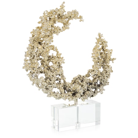 Lunar Embrace Sculpture on Crystal