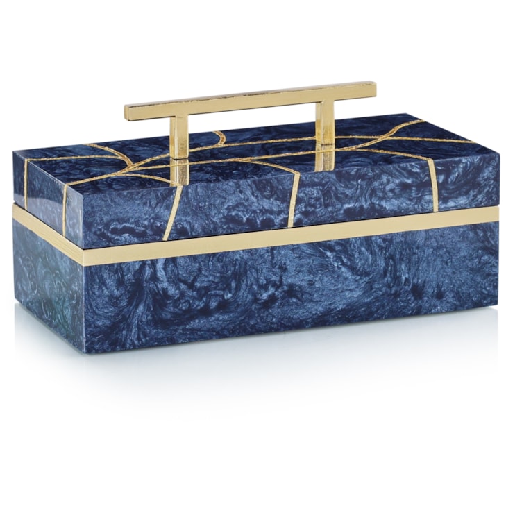 John-Richard Accessories & Botanicals Astilla Box, Blue