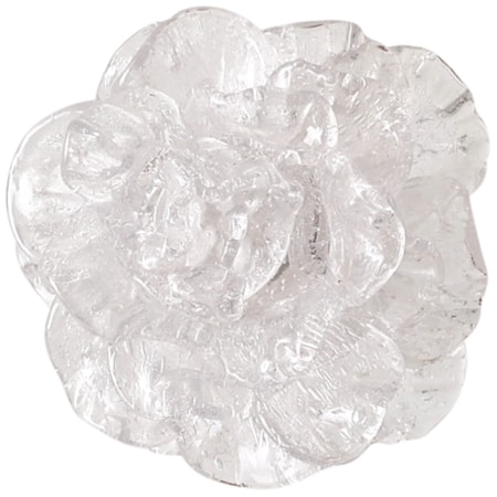 Clear Glass Flower Wall Art