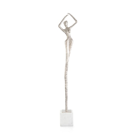 Posing Female Nickel Sculpture III