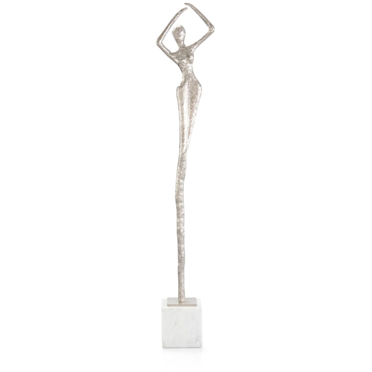 John-Richard Accessories & Botanicals Posing Female Nickel Sculpture III