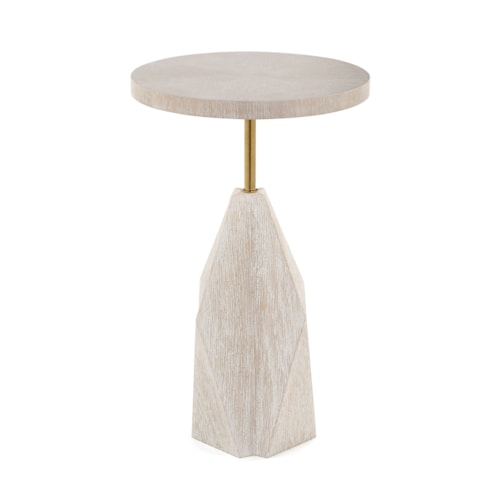 Brynna Round Oak Wood Side Table