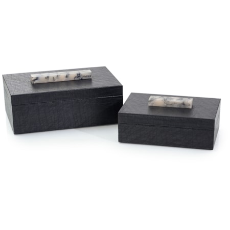 A Set of Two Midnight Boxes