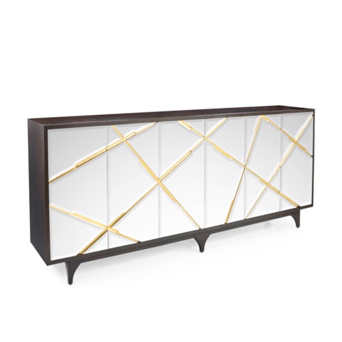 Ronin Ultramodern 6-Door Sideboard with Adjustable Shelves