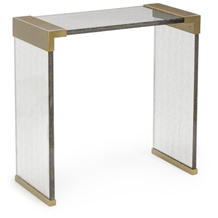 Large Modern Acrylic Pedestal End Table