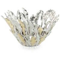 Plume Bowl, Brass and Nickel