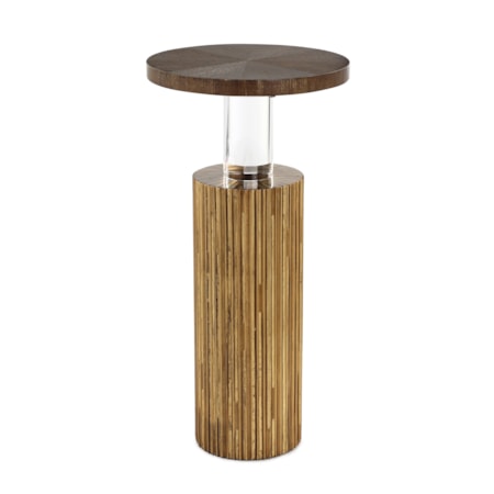 Two-Tone Oak Wood Martini Table