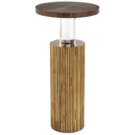 Two-Tone Oak Wood Martini Table