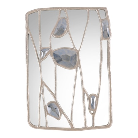 Embellished Branches Mirror, Silver