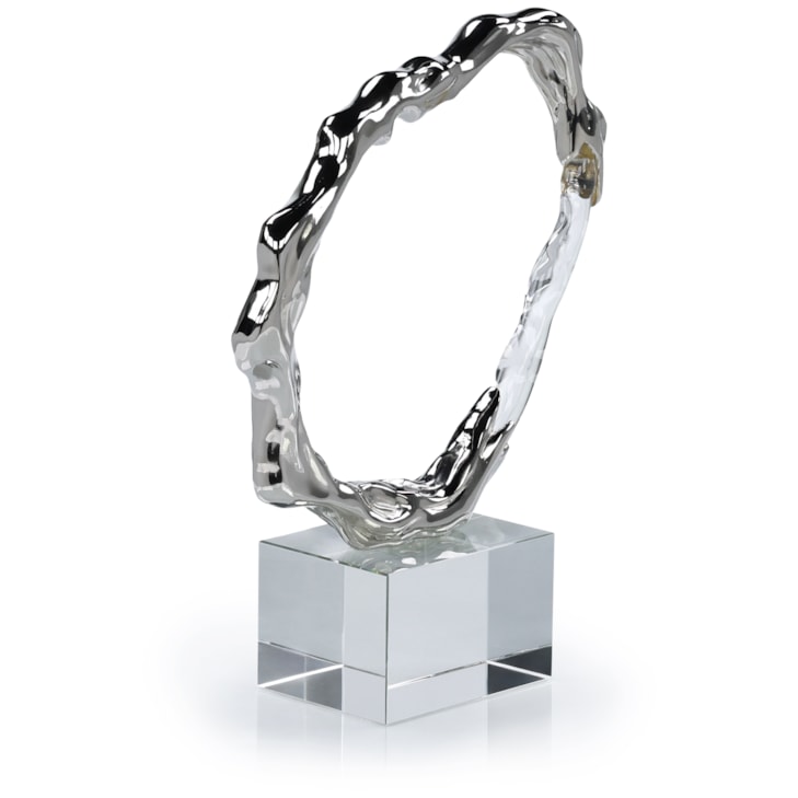 John-Richard Accessories & Botanicals Metallic Ice Sculpture, Small Nickel