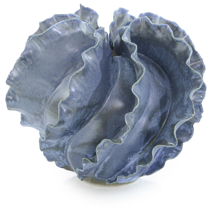 John-Richard Accessories & Botanicals Flirren Vase, Small Blue