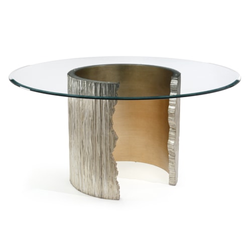 Natura Modern Rustic 60" Glass-Top Dining Table