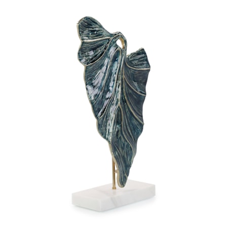 Leaf Sculpture on Marble Base