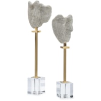 Fractured Expression Sculptures, Set of 2