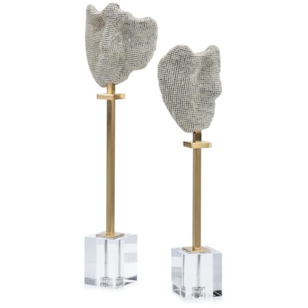 Fractured Expression Sculptures, Set of 2