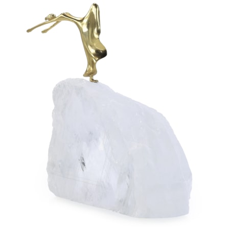 Ethereal Dancer Sculpture on Selenite III