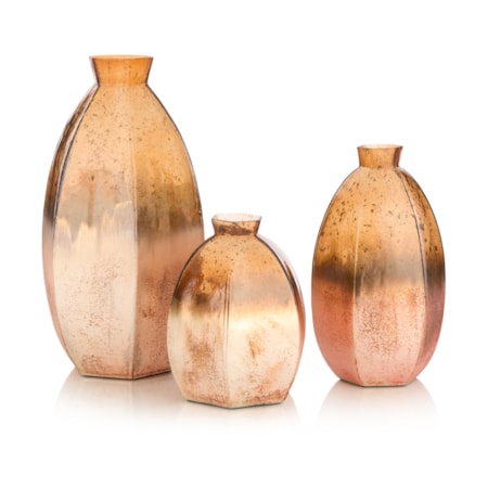 Cinnabar Vases, Set of 3