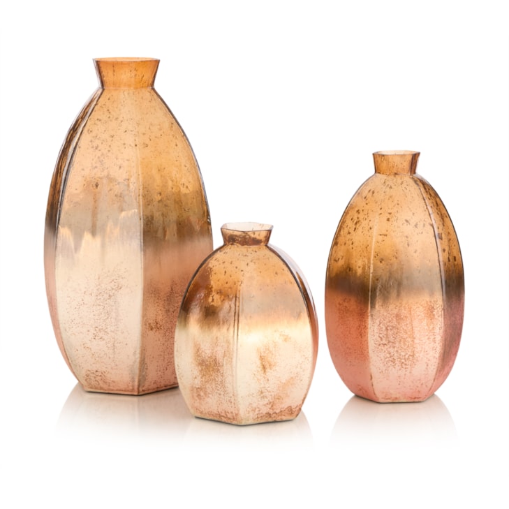 John-Richard Accessories & Botanicals Cinnabar Vases, Set of 3
