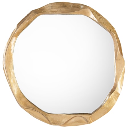 Round Ruga Mirror, Small Gold