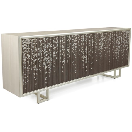 Modern Glam Credenza w/Pearl Petals