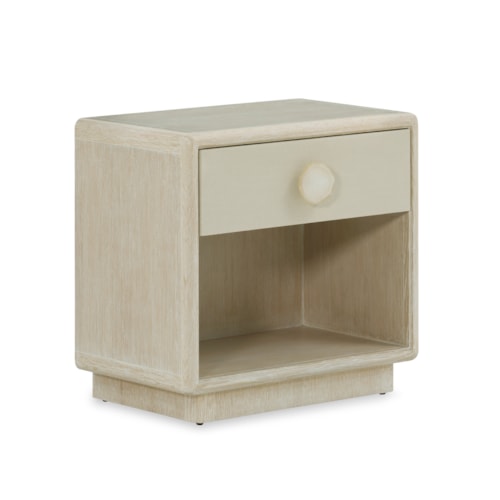 Alba Single-Drawer Nightstand with Plinth Base