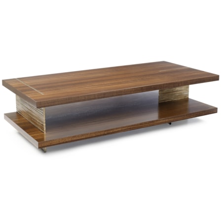 Modern Industrial Cocktail Table w/Shelf
