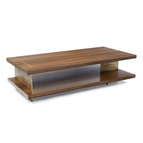 Altillo Modern Industrial Cocktail Table with Lower Shelf