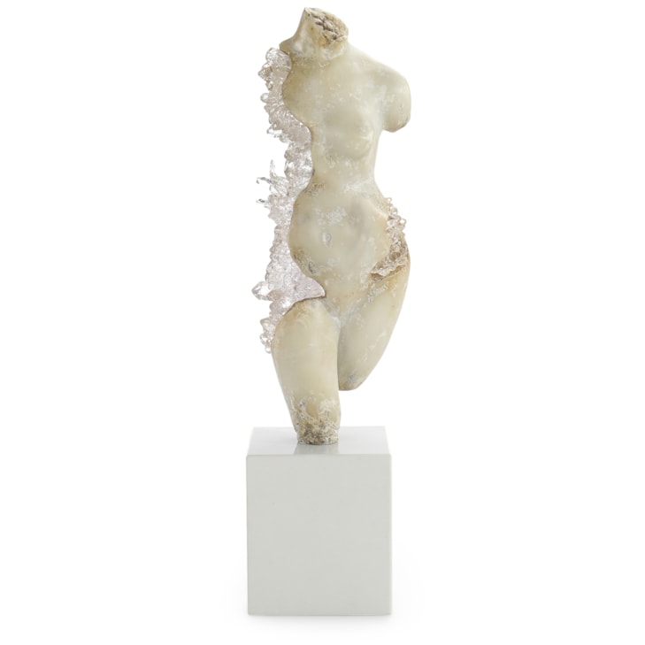 John-Richard Accessories & Botanicals Crystal Maiden Sculpture on Marble Base