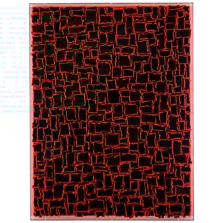 John-Richard Mirrors & Wall Decor Tony Fey's Weathered Geometry, Red