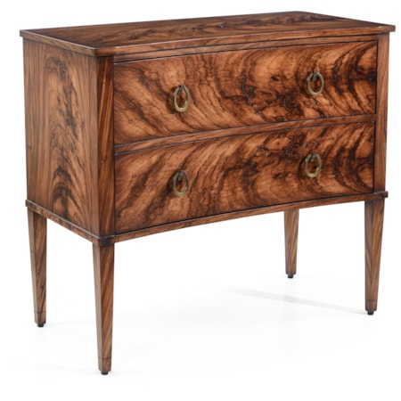 Rustic 2-Drawer Accent Chest w/Brass Pulls