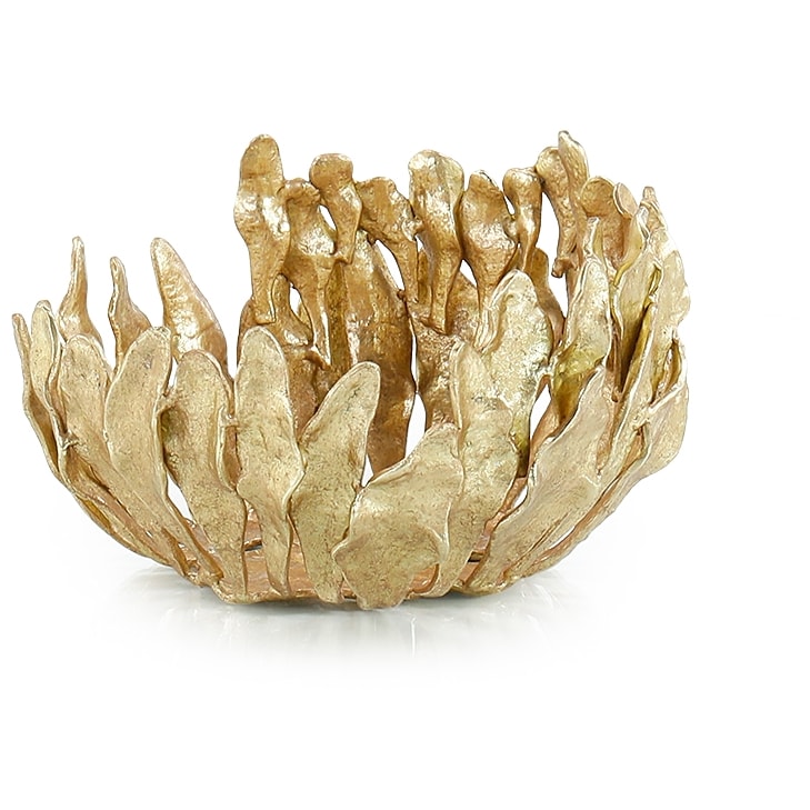 John-Richard Accessories & Botanicals Plume Bowl, Small Brass