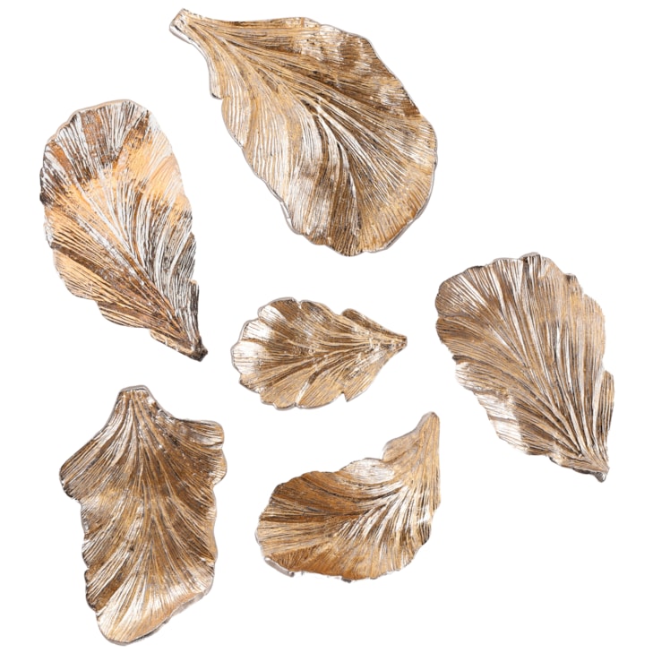 John-Richard Mirrors & Wall Decor Gold Wall Leaves, Set of 6