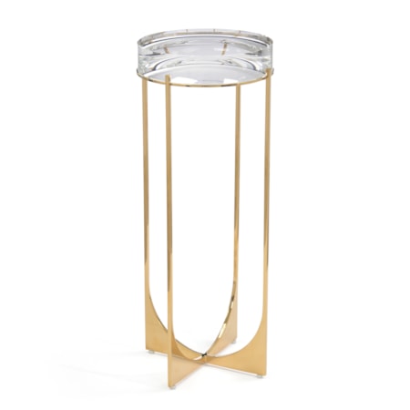 Crystal-Top Brass Martini Table II