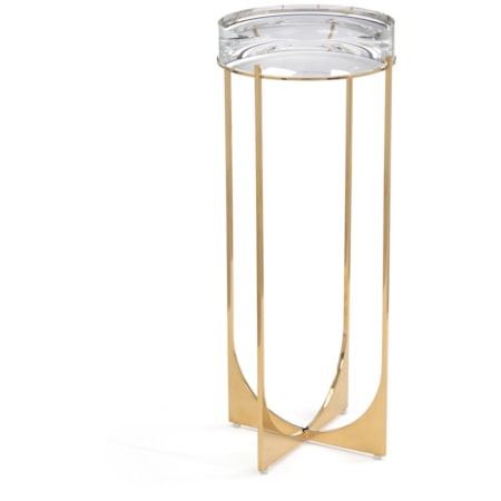 Crystal-Top Brass Martini Table II