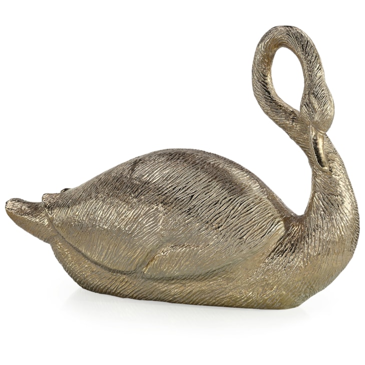 John-Richard Accessories & Botanicals Swan Sculpture, Champagne